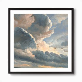 Clouds With A Sunset Rome, Simon Alexandre Clément Denis Art Print