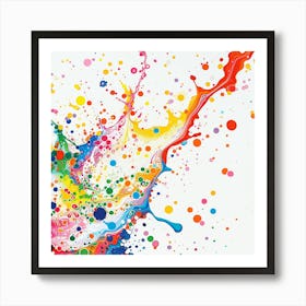 Colorful Paint Splash Affiche