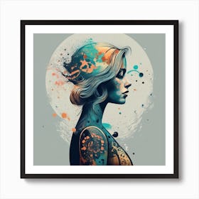 Splatter Girl Art Print