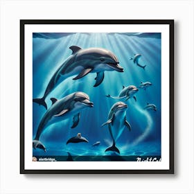 Dolphins In The Ocean 1 Art Print