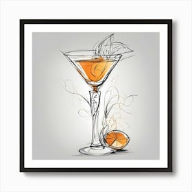 Martini Cocktail Art Print