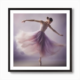 Ballet Dancer In Purple Tutu Art Print