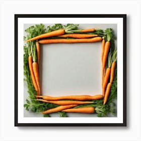 Frame Of Carrots Art Print