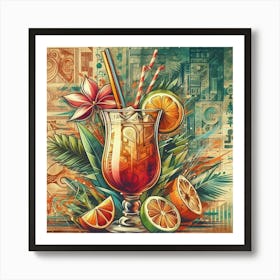 Tiki Cocktail 5 Art Print