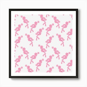 Pink Flamingos Art Print