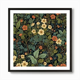 Floral Wallpaper 3 Art Print