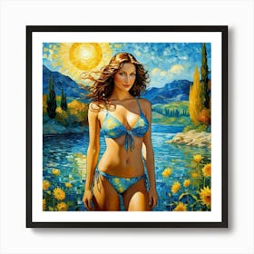 Woman In A Bikini gud Art Print