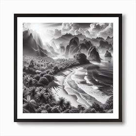 Black And White Painting Art Print