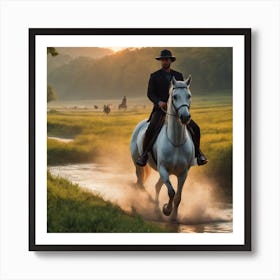 Beautiful horse and beautiful scene  Art Print