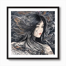 Mysterious Woman Art Print