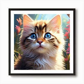 Creative Feline Cat Artwork 9 Art Print