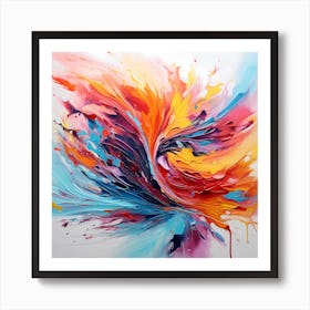 Macro Brushwork Symphony Art Print