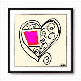 Happy Hearts full of boldness by Jessica Stockwell Art Print