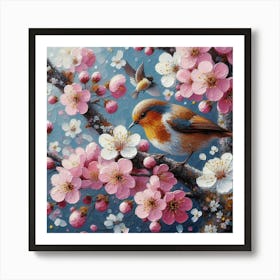 Spring blossom painting Art Print