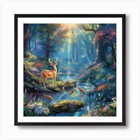 Whimsical Woodland Upscayl 4x Realesrgan X4plus Anime Art Print