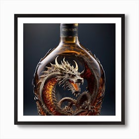 Dragon On A Bottle Art Print