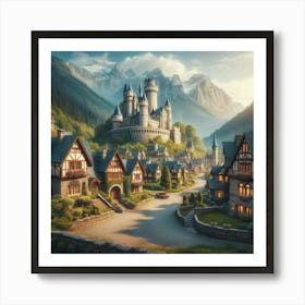 Castle In The Mountains 1 Art Print