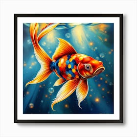 Koi Fish Ai Art Print