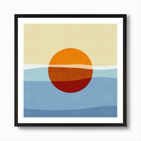 Watercolor sunset 1 Art Print