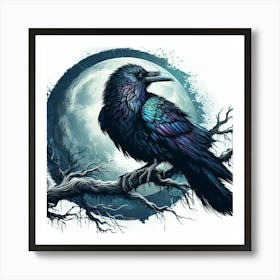 Illustration Raven 3 Art Print