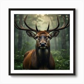 Deer In The Forest Art Print