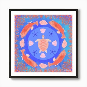 Turtle Mandala  Art Print