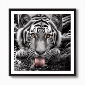 White Tiger 5 Art Print