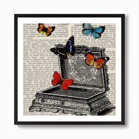 Butterfly Book Art Art Print