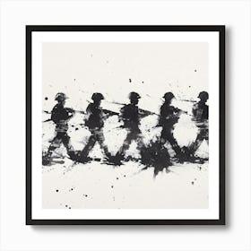 Soldiers Marching Poster