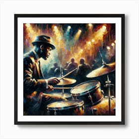 Jazz Drummer 1 Art Print