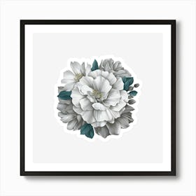 White Flowers Art Print