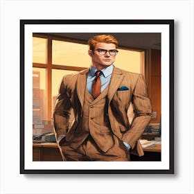 Man In A Suit 2 Art Print