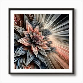 Abstract Flower 4 Art Print