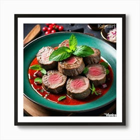 Steak On A Plate Art Print