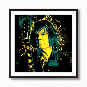 Gary Moore in my Splash Colorful Pop Art Illustration Art Print