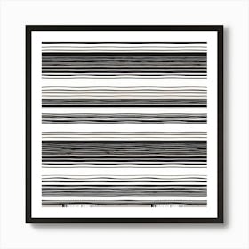 Black And White Stripes Art Print