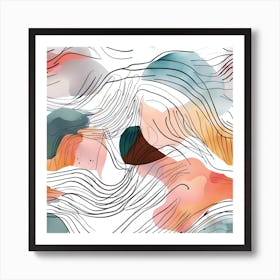 Abstract Watercolor Painting 1 Art Print