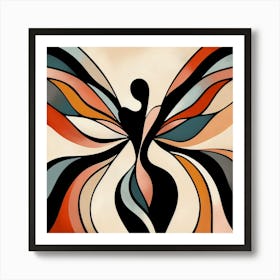 Abstract Butterfly Female Figure Art Print