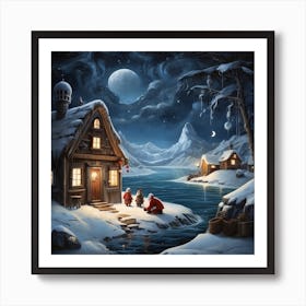 Santa'S Cabin Affiche