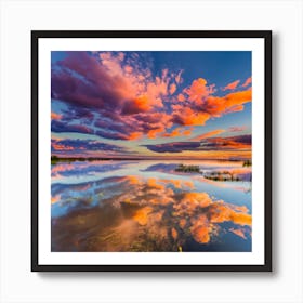 Sunset Reflected In Water 3 Art Print