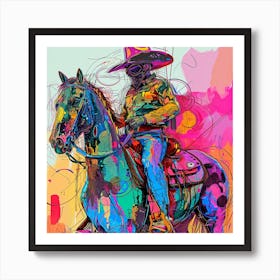 Cowboy Canvas Print Art Print