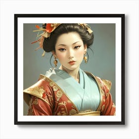 Creative Geisha Artwork 18 Art Print