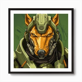 Halo Wolf Art Print