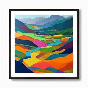 Colourful Abstract Snowdonia National Park Wales 8 Art Print