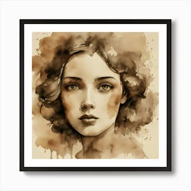 Watercolor Of A Woman 5 Art Print