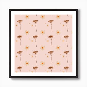 Dried Floral and Daisy Art Print