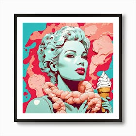 Ice Cream Girl 13 Art Print