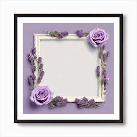 Frame With Roses 4 Art Print