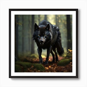 Wolf In The Forest #2 Art Print