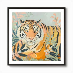Tiger Pastel Illustration 4 Art Print